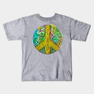 Peace symbol aquarel abstract art Kids T-Shirt